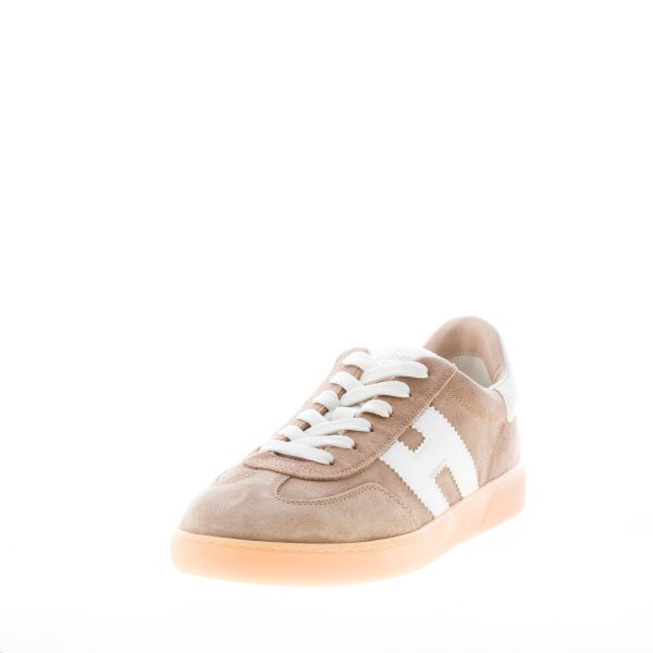 HOGAN uomo sneaker Cool in camoscio CAMMELLO più panna - immagine 2
