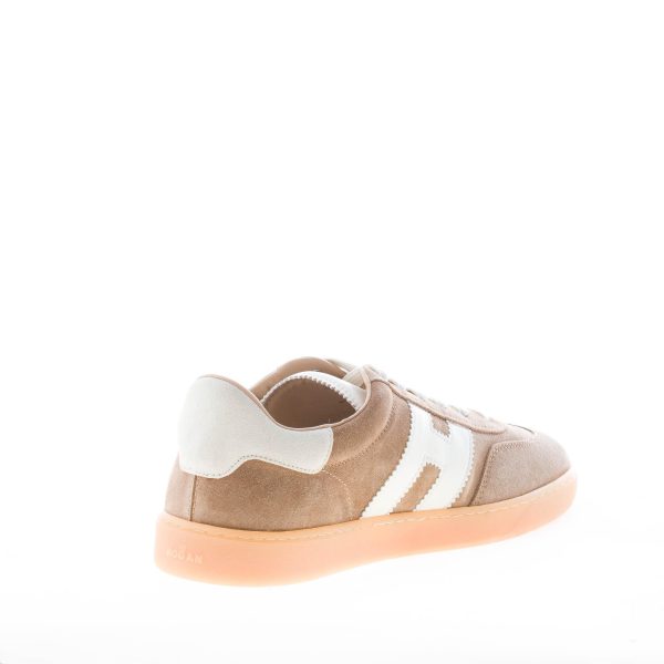HOGAN uomo sneaker Cool in camoscio CAMMELLO più panna - immagine 4