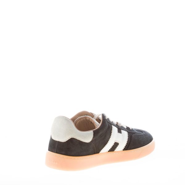 HOGAN uomo sneaker Cool in camoscio NERO più panna - immagine 4