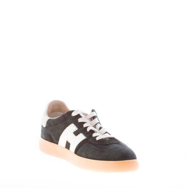 HOGAN uomo sneaker Cool in camoscio NERO più panna - immagine 6