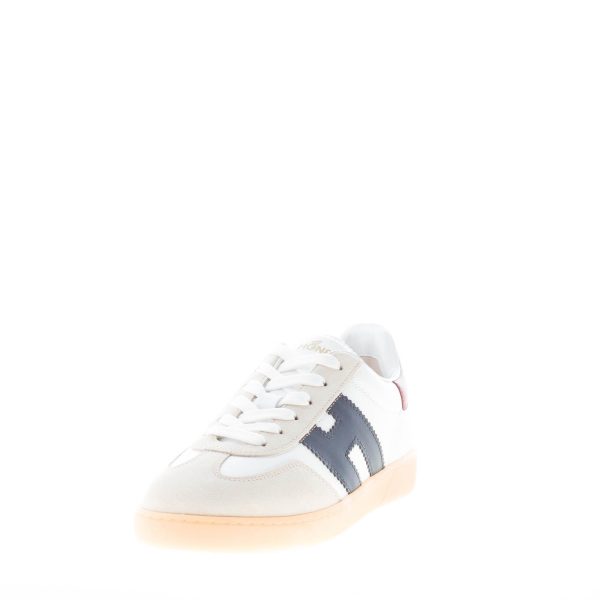 HOGAN uomo sneaker Cool in pelle BIANCO più BLU e bordeaux - immagine 2