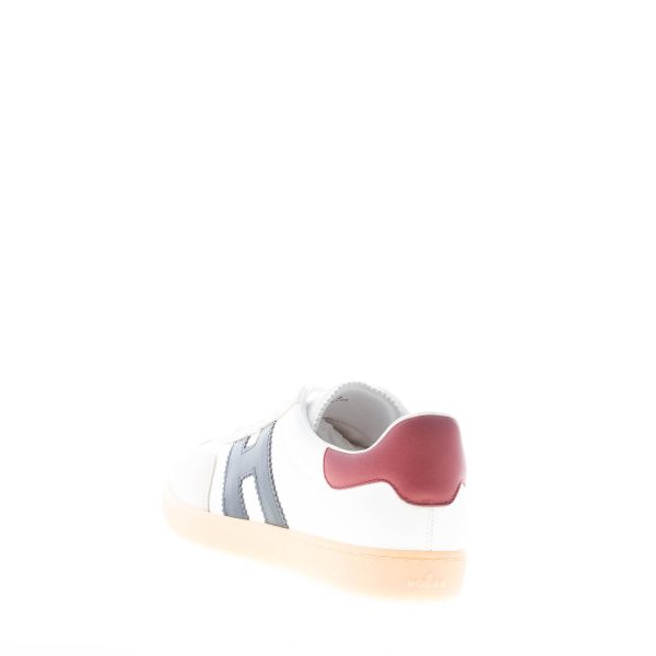 HOGAN uomo sneaker Cool in pelle BIANCO più BLU e bordeaux - immagine 3