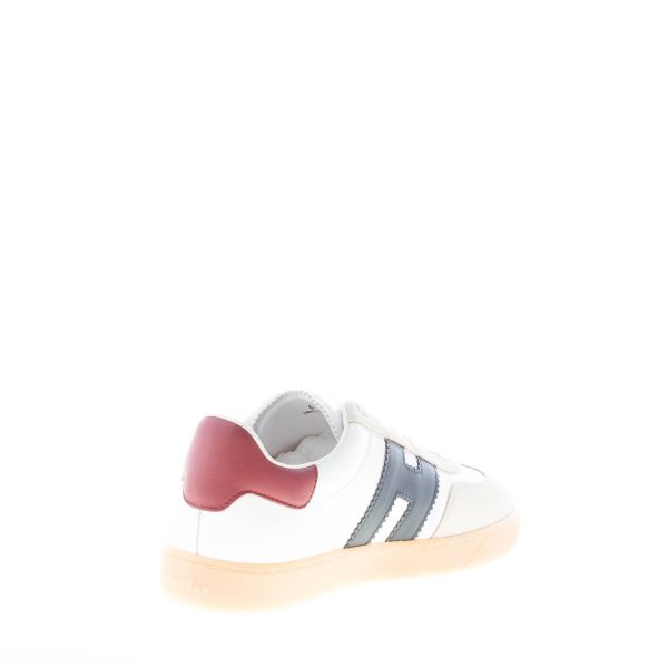 HOGAN uomo sneaker Cool in pelle BIANCO più BLU e bordeaux - immagine 4