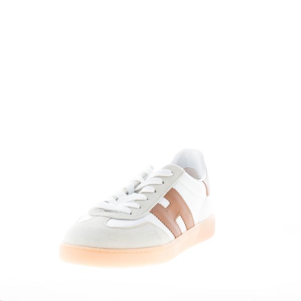 HOGAN uomo sneaker Cool in pelle BIANCO più CUOIO - immagine 2