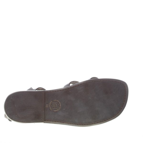 MARIA CRISTINA uomo sandalo infradito artigianale in pelle vintage NERO - immagine 6