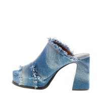 ASH donna sabot Maui in jeans BLU con con platform. Tacco 9,5 cm