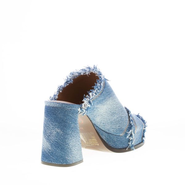 ASH donna sabot Maui in jeans BLU con con platform. Tacco 9,5 cm - immagine 4