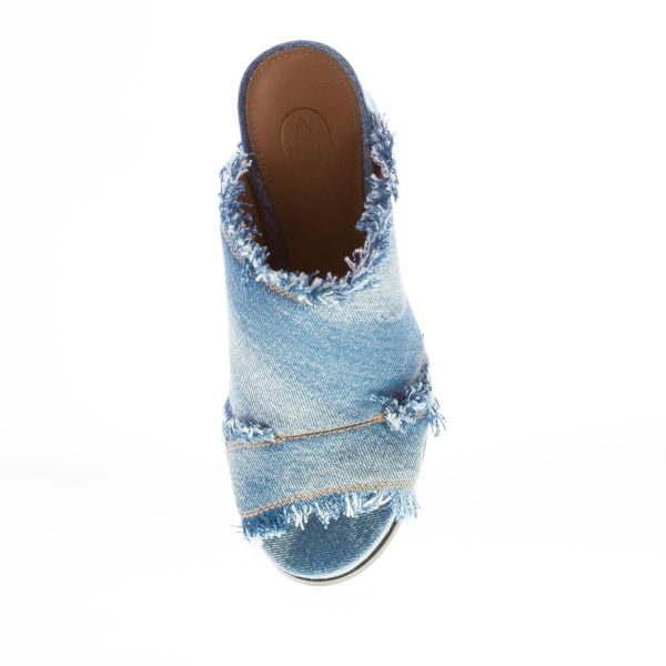 ASH donna sabot Maui in jeans BLU con con platform. Tacco 9,5 cm - immagine 7