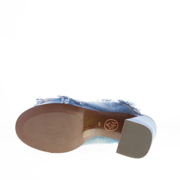 ASH donna sabot Maui in jeans BLU con con platform. Tacco 9,5 cm - immagine 8