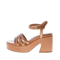 ASH donna sandalo Onyx in nappa MARRONE con platform. Tacco 9 cm