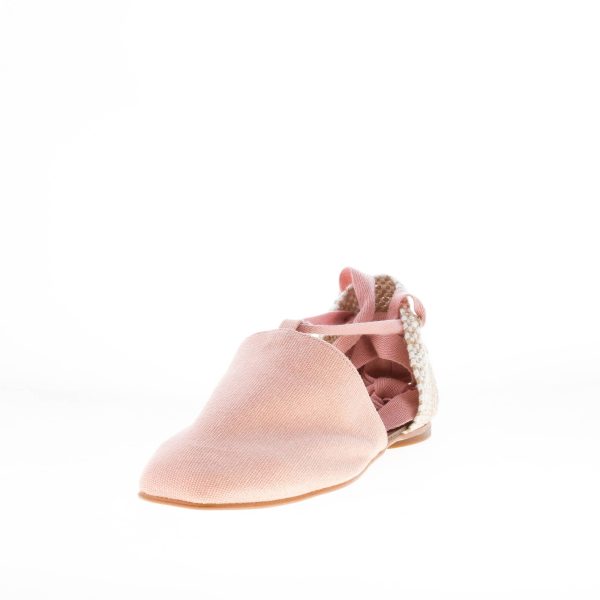 CASTANER donna scarpa espadrillas piatta Gala in tessuto ROSA con laccio - immagine 2