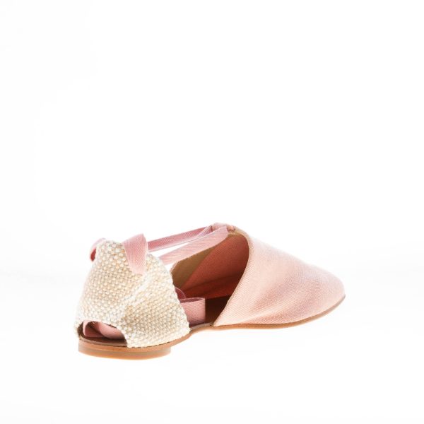 CASTANER donna scarpa espadrillas piatta Gala in tessuto ROSA con laccio - immagine 4