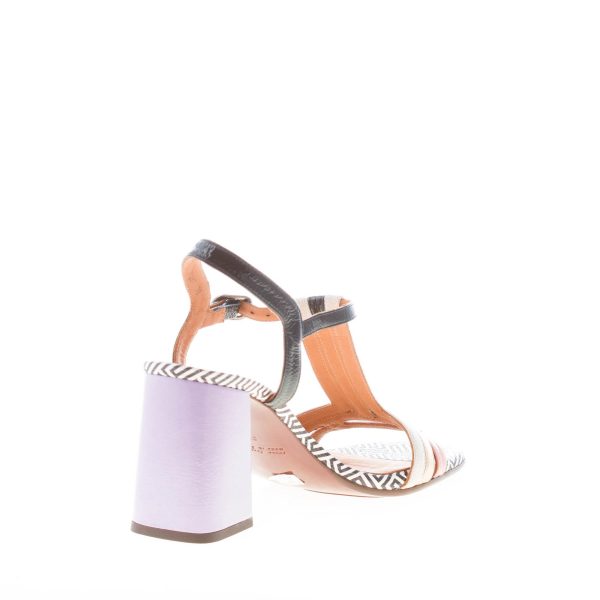 CHIE MIHARA donna sandalo Piyata in pelle verniciata e stampa tejus MULTICOLORE. Tacco 8,5 cm - immagine 4