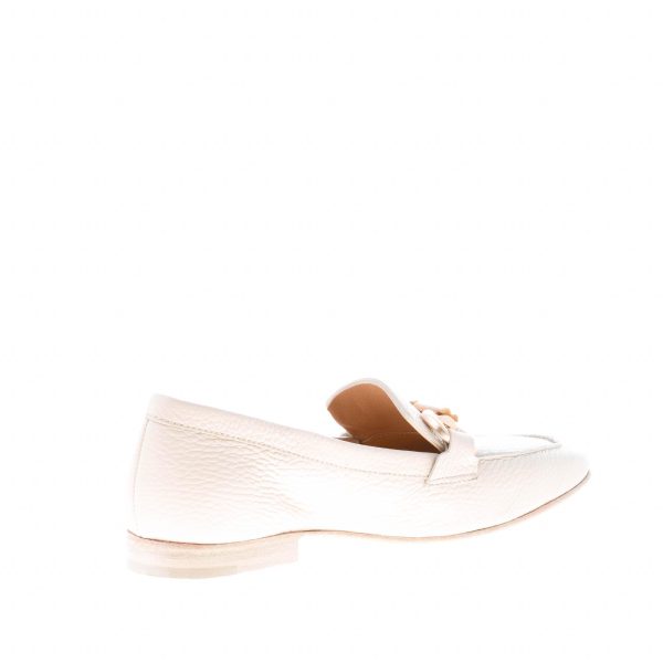 MARA BINI donna mocassino Magda in pelle BEIGE con morsetto bambù. Tacco 2 cm - immagine 4