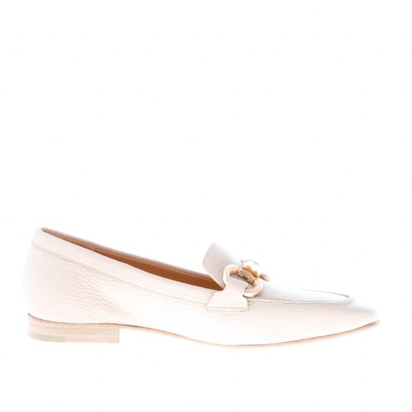 MARA BINI donna mocassino Magda in pelle BEIGE con morsetto bambù. Tacco 2 cm - immagine 5