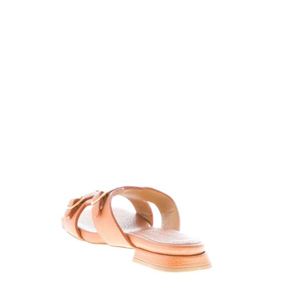 MARA BINI donna sandalo slide Brigit in pelle CUOIO con doppia fibbia. Tacco 1,5 cm - immagine 3