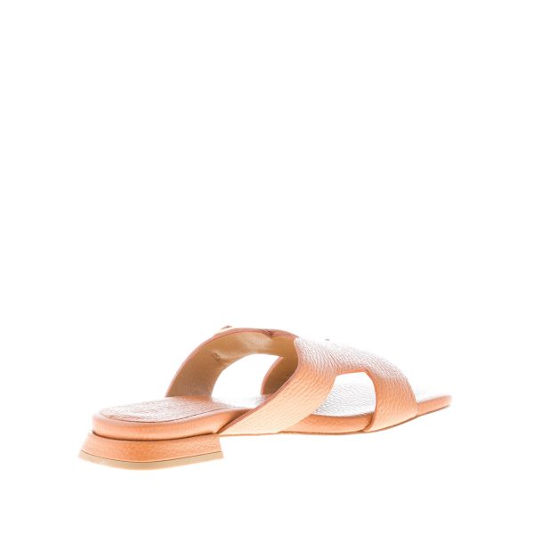 MARA BINI donna sandalo slide Brigit in pelle CUOIO con doppia fibbia. Tacco 1,5 cm - immagine 4