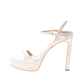 MICHAEL KORS donna sandalo Amara Platform in pelle CREMA. Tacco 12 cm