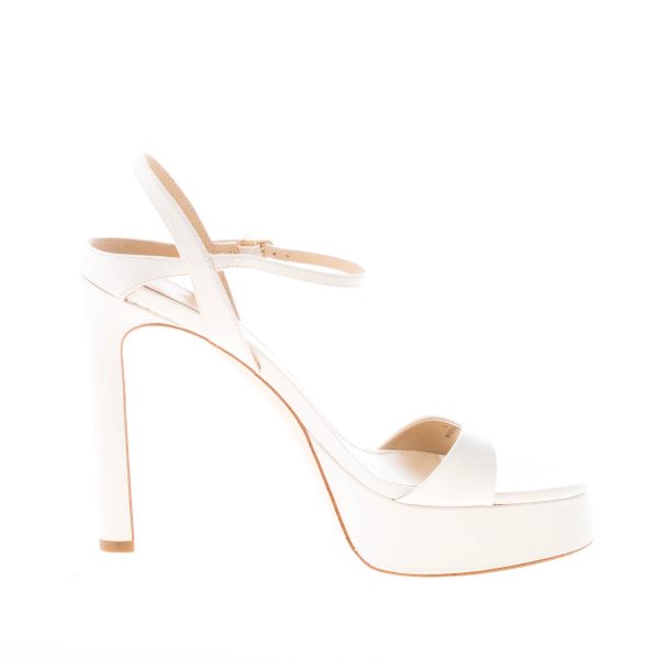 MICHAEL KORS donna sandalo Amara Platform in pelle CREMA. Tacco 12 cm - immagine 5
