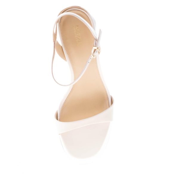 MICHAEL KORS donna sandalo Amara Platform in pelle CREMA. Tacco 12 cm - immagine 7