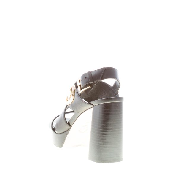 MICHAEL KORS donna sandalo Vera Platform in pelle NERO con fasce e placca logo. Tacco 10 cm - immagine 3