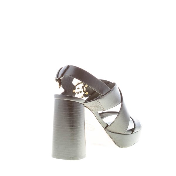 MICHAEL KORS donna sandalo Vera Platform in pelle NERO con fasce e placca logo. Tacco 10 cm - immagine 4