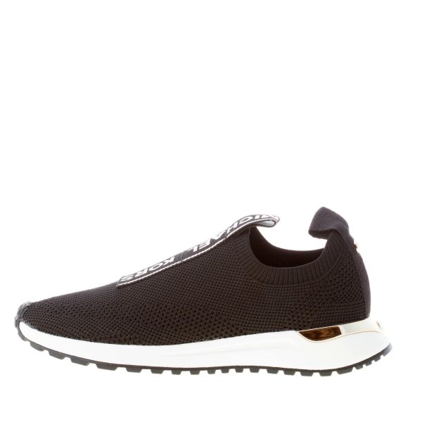 MICHAEL KORS donna sneaker slip on Bodie in tessuto elasticizzato NERO con striscia logo