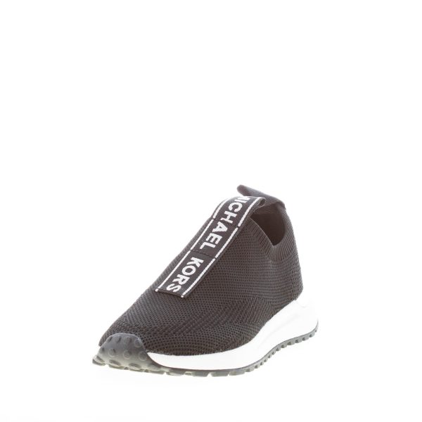 MICHAEL KORS donna sneaker slip on Bodie in tessuto elasticizzato NERO con striscia logo - immagine 2