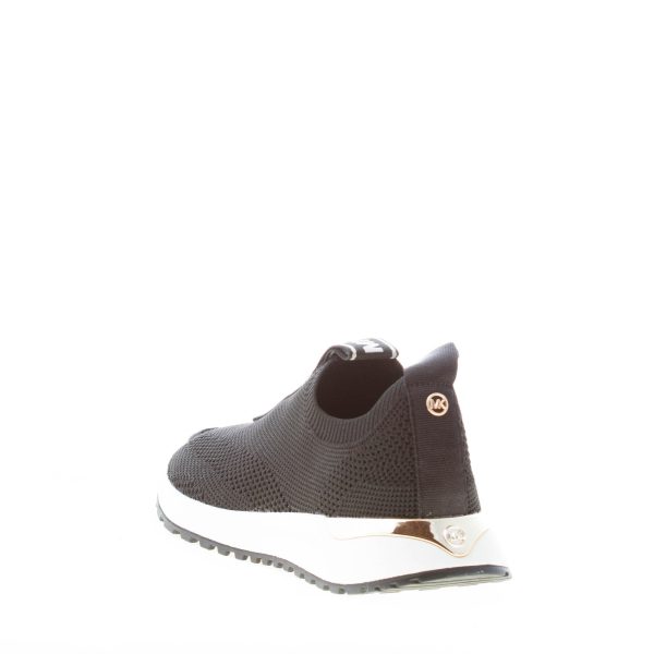 MICHAEL KORS donna sneaker slip on Bodie in tessuto elasticizzato NERO con striscia logo - immagine 3