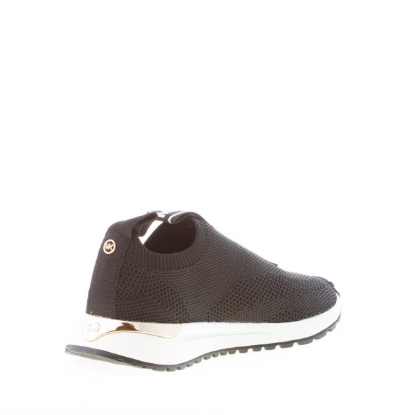 MICHAEL KORS donna sneaker slip on Bodie in tessuto elasticizzato NERO con striscia logo - immagine 4