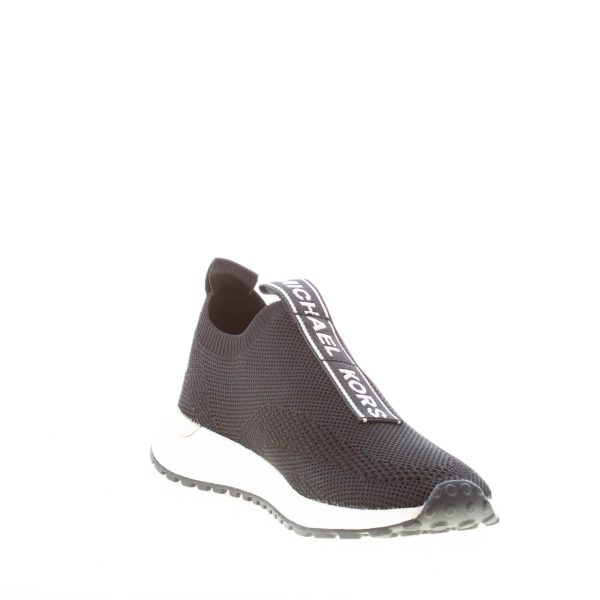 MICHAEL KORS donna sneaker slip on Bodie in tessuto elasticizzato NERO con striscia logo - immagine 6