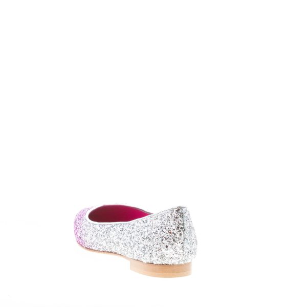 PROSPERINE donna ballerina in pelle con finitura degradè Glitter FUXIA ARGENTO - immagine 3