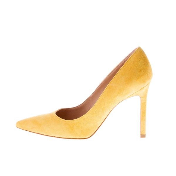 ROBERTO FESTA donna decolletè Vivien in camoscio GIALLO. Tacco 9,5 cm