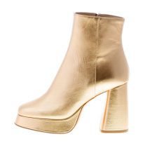 ROBERTO FESTA donna stivaletto Vermont in pelle ORO con platform. Tacco 9,5 cm
