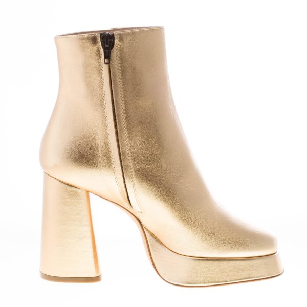 ROBERTO FESTA donna stivaletto Vermont in pelle ORO con platform. Tacco 9,5 cm - immagine 4
