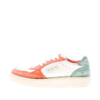 BACK 70 uomo sneaker Slam D V2 in pelle BIANCO più cloud e arancione