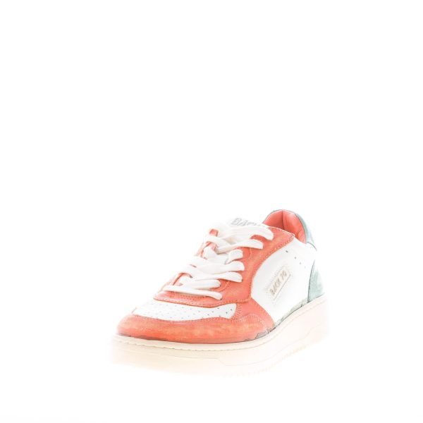 BACK 70 uomo sneaker Slam D V2 in pelle BIANCO più cloud e arancione - immagine 2