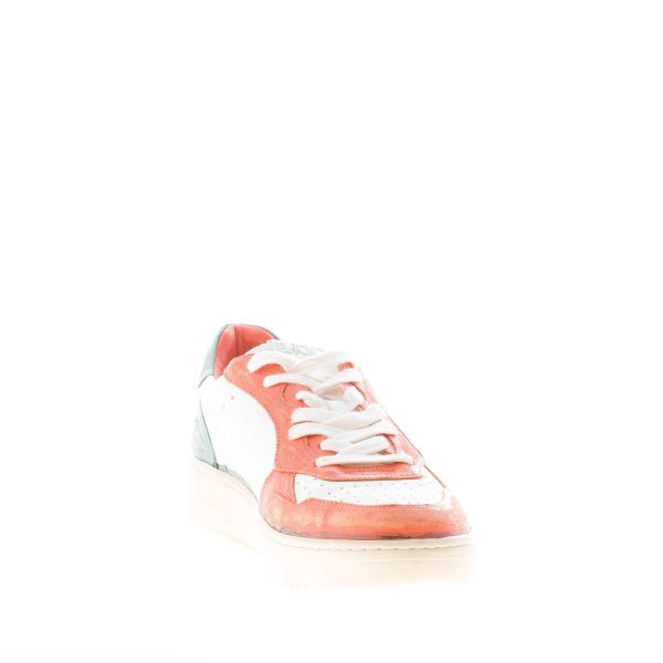 BACK 70 uomo sneaker Slam D V2 in pelle BIANCO più cloud e arancione - immagine 6