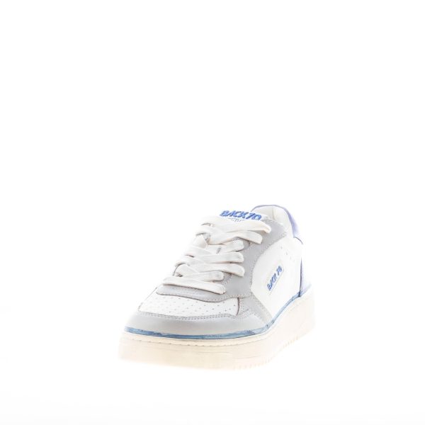 BACK 70 uomo sneaker Slam D V4 in pelle BIANCO più grigio e blu - immagine 2
