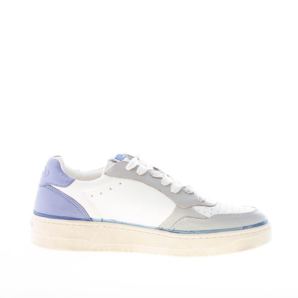 BACK 70 uomo sneaker Slam D V4 in pelle BIANCO più grigio e blu - immagine 5