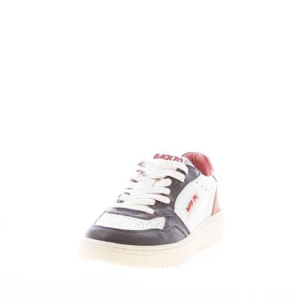 BACK 70 uomo sneaker Slam I V3 in pelle BIANCO più blu e papavero - immagine 2