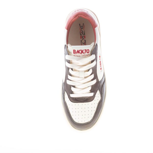 BACK 70 uomo sneaker Slam I V3 in pelle BIANCO più blu e papavero - immagine 7