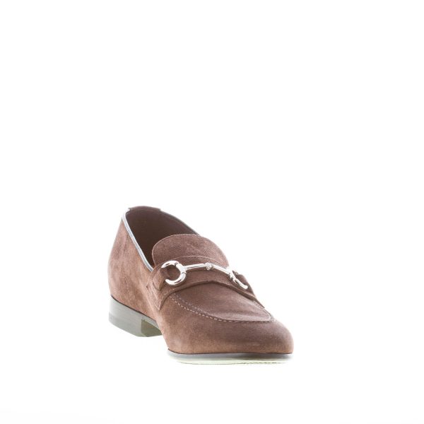 GREEN GEORGE uomo mocassino in camoscio TESTA DI MORO con morsetto. Suola in cuoio - immagine 6