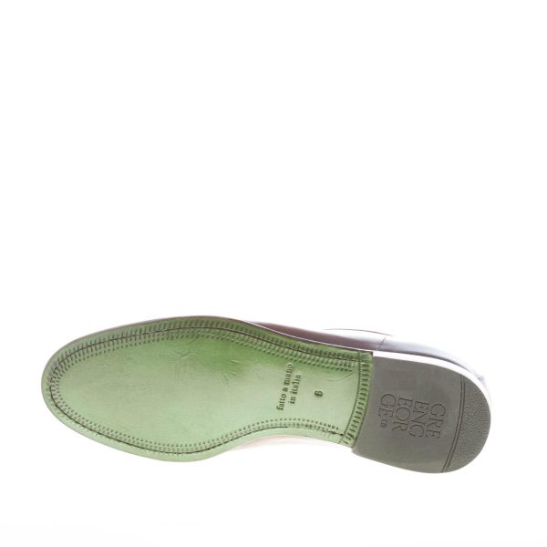 GREEN GEORGE uomo mocassino penny in pelle MARRONE. Suola in cuoio - immagine 8