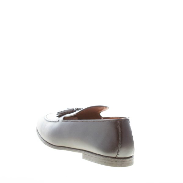 MILLE885 uomo mocassino accollato Lenny in pelle NERO con nappine. Suola gomma - immagine 3