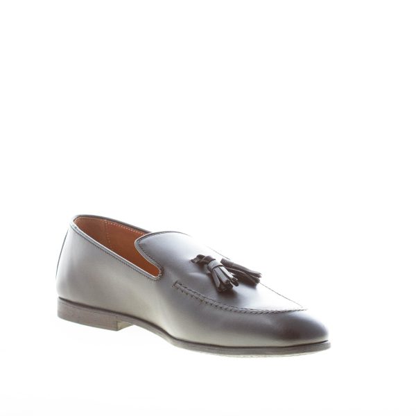 MILLE885 uomo mocassino accollato Lenny in pelle NERO con nappine. Suola gomma - immagine 6