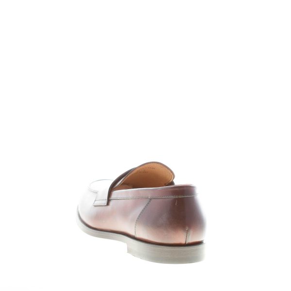 MILLE885 uomo mocassino Milton in pelle BRUCIATO con mascherina. Suola in cuoio - immagine 3