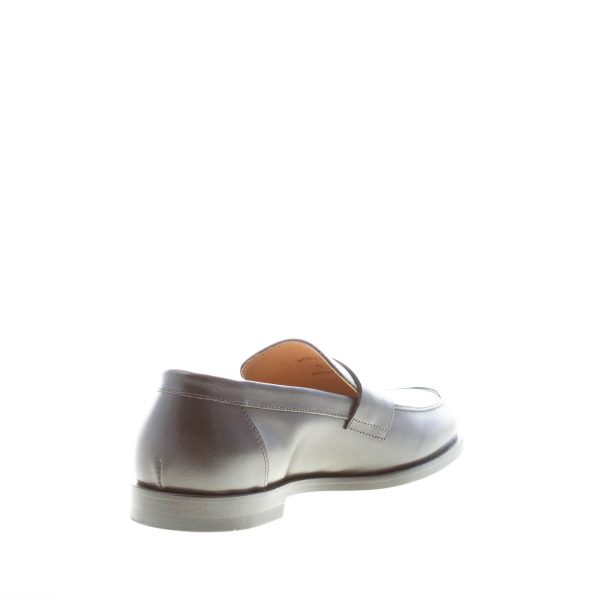 MILLE885 uomo mocassino Milton in pelle NERO con mascherina. Suola in cuoio - immagine 4