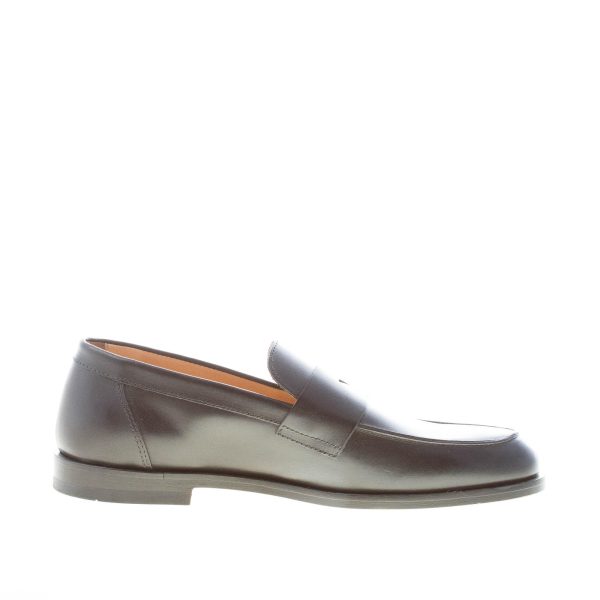 MILLE885 uomo mocassino Milton in pelle NERO con mascherina. Suola in cuoio - immagine 5