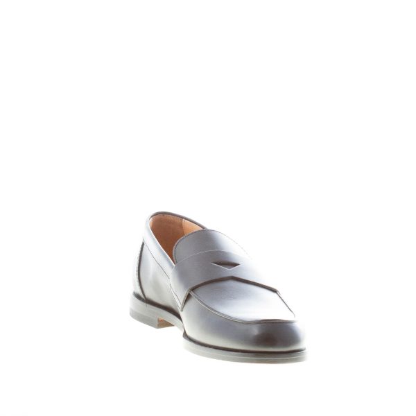 MILLE885 uomo mocassino Milton in pelle NERO con mascherina. Suola in cuoio - immagine 6